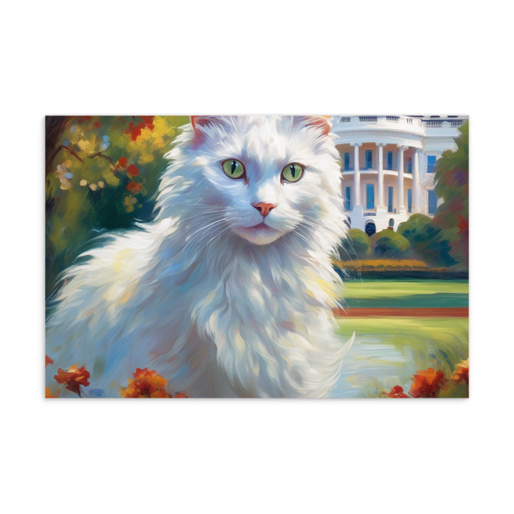 PugMug Custom White Companion Cat Postcard