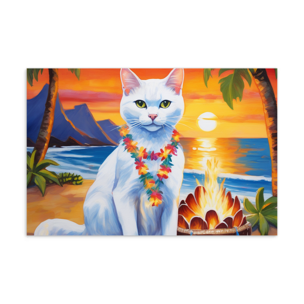 PugMug Custom White Companion Cat Postcard