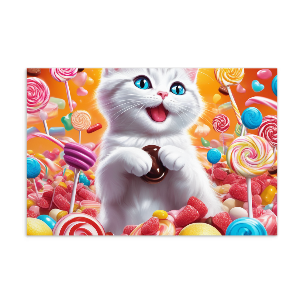 PugMug Custom White Companion Cat Postcard