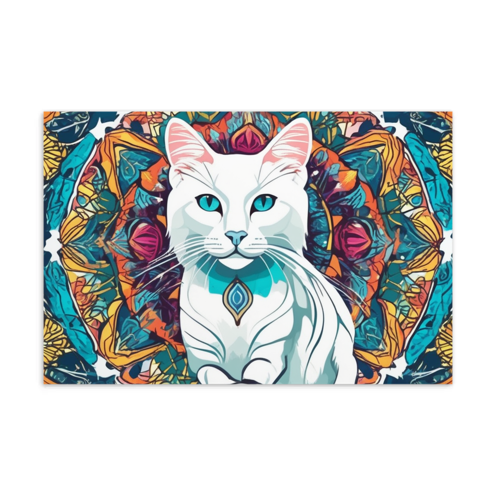PugMug Custom White Companion Cat Postcard