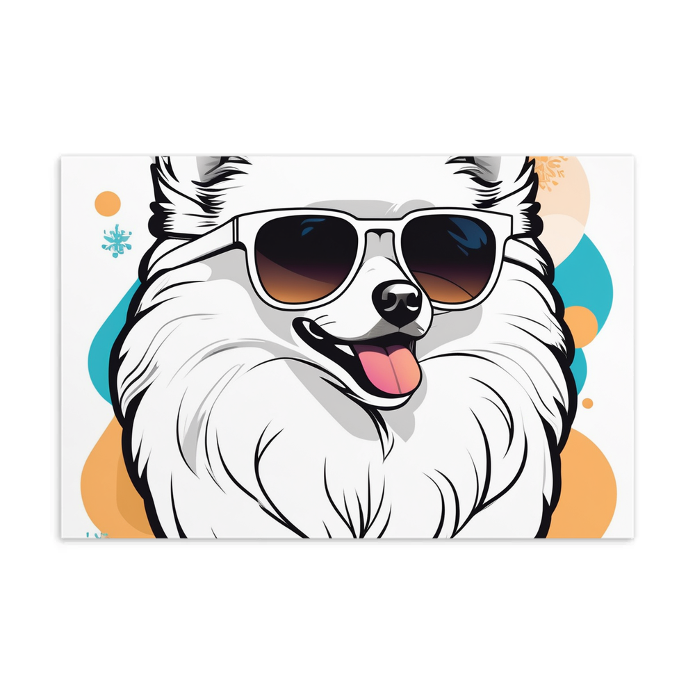 PugMug Custom White Pomeranian Postcard