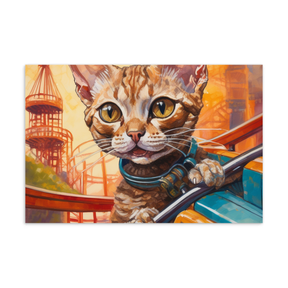 PugMug Custom Tabby Devon Rex Cat Postcard