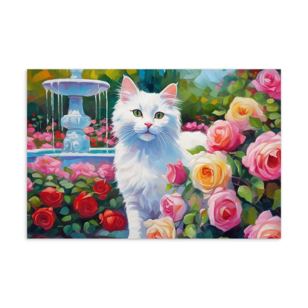 PugMug Custom White Companion Cat Postcard