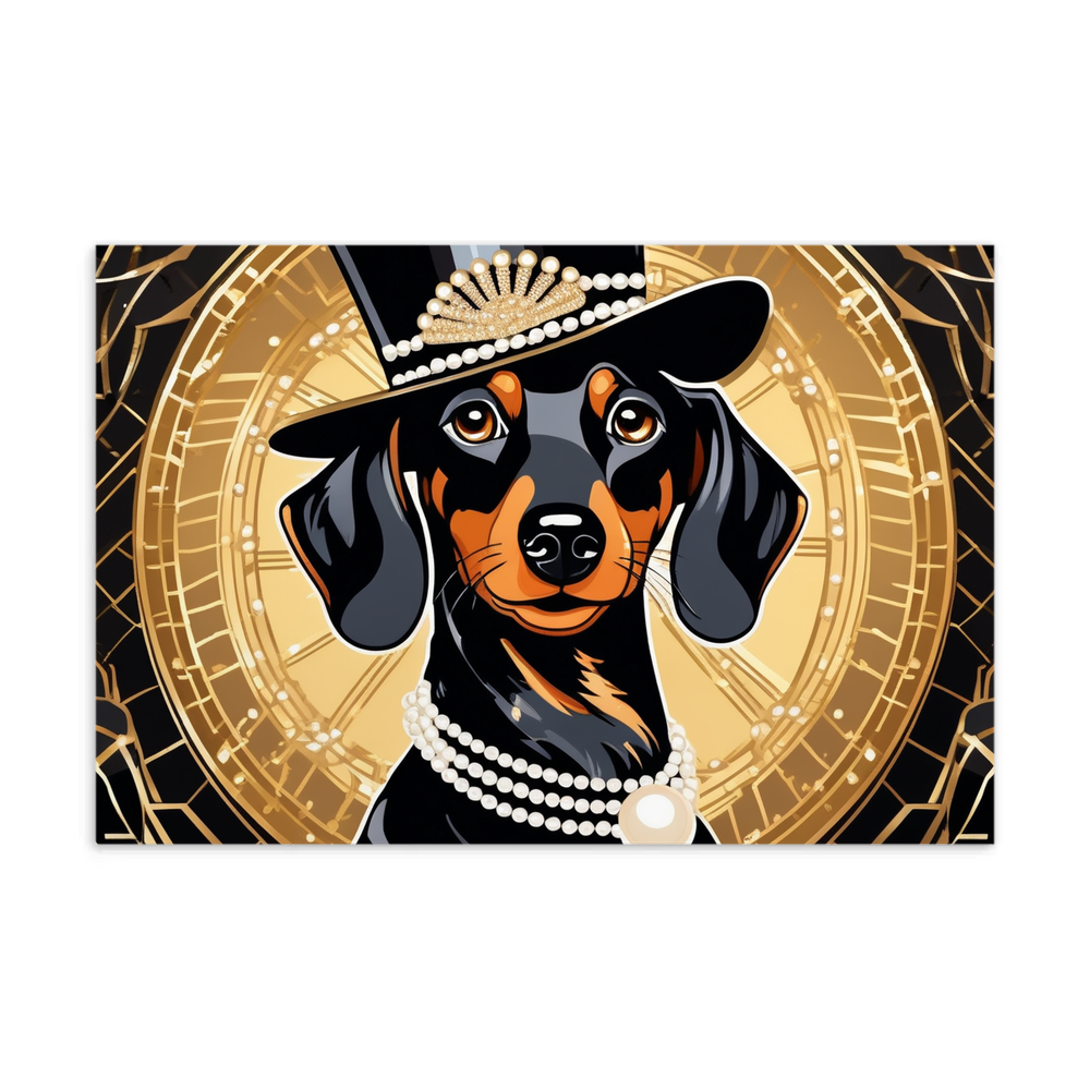 PugMug Custom Black Dachshund Postcard