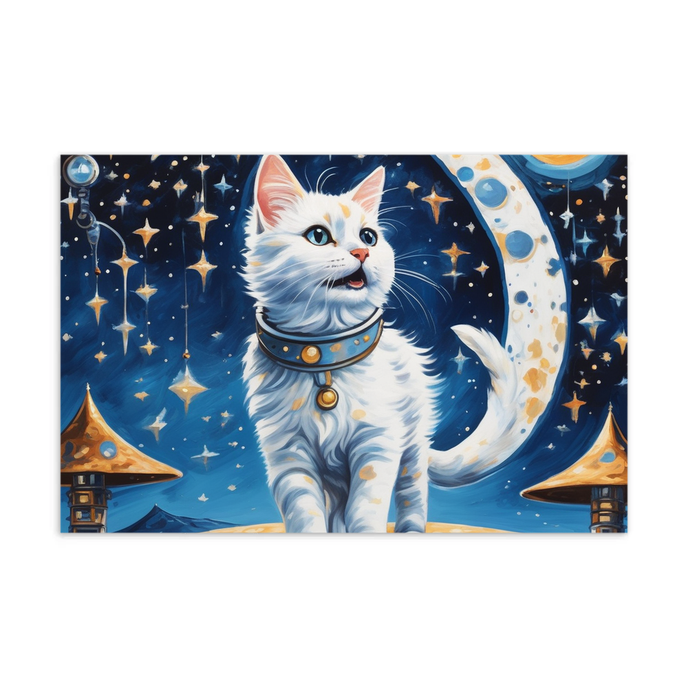 PugMug Custom White Companion Cat Postcard