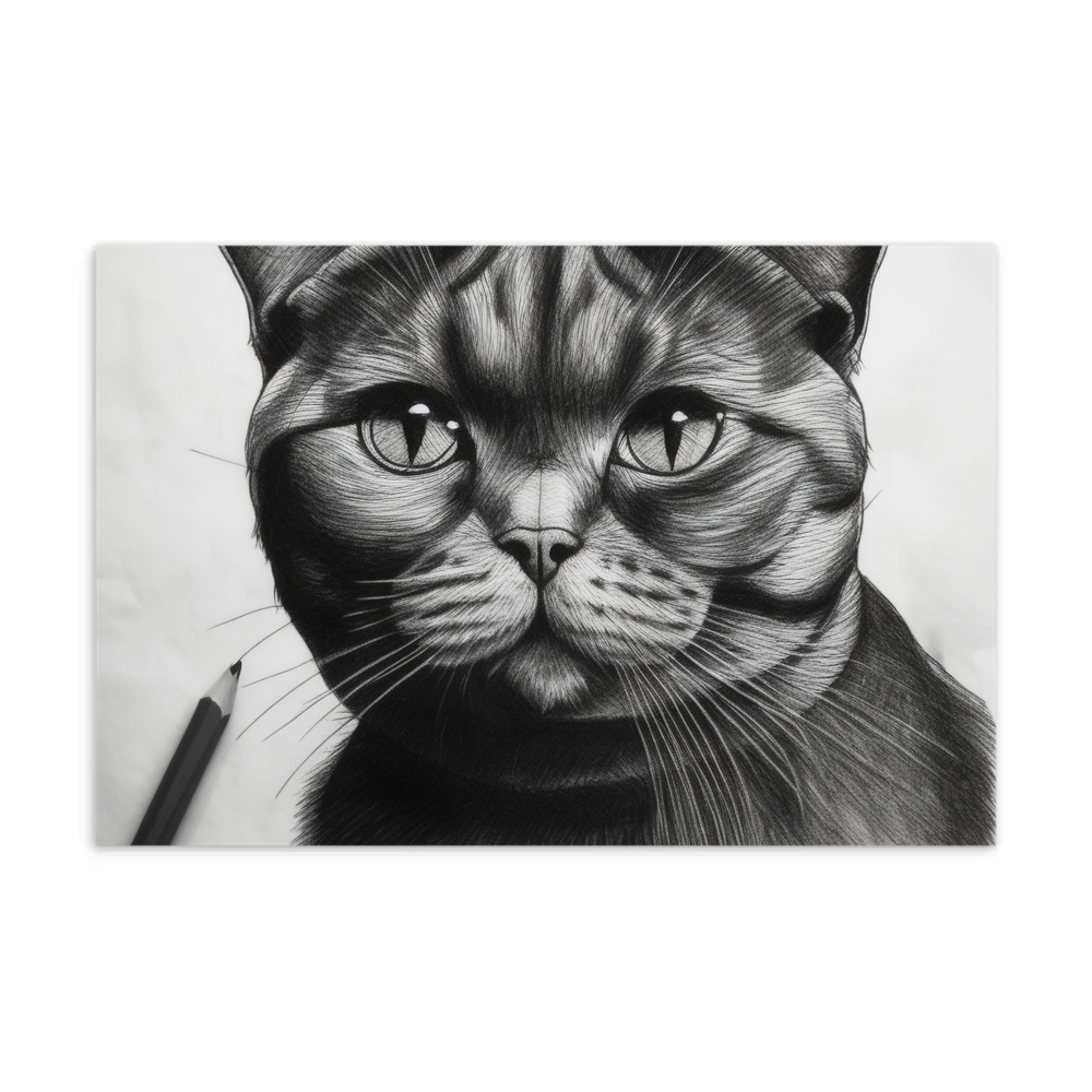 PugMug Custom Black Scottish Fold Cat Postcard
