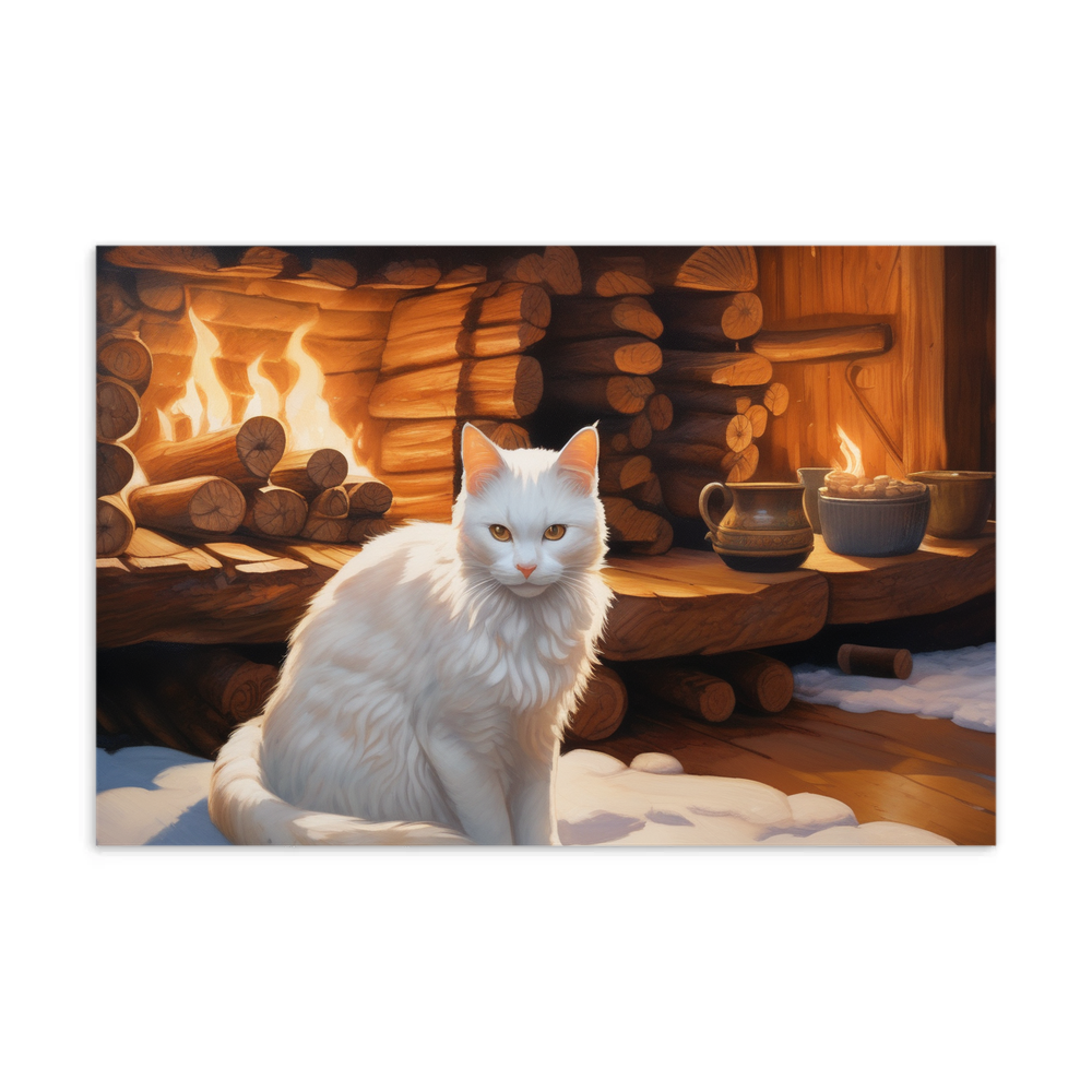PugMug Custom White Companion Cat Postcard