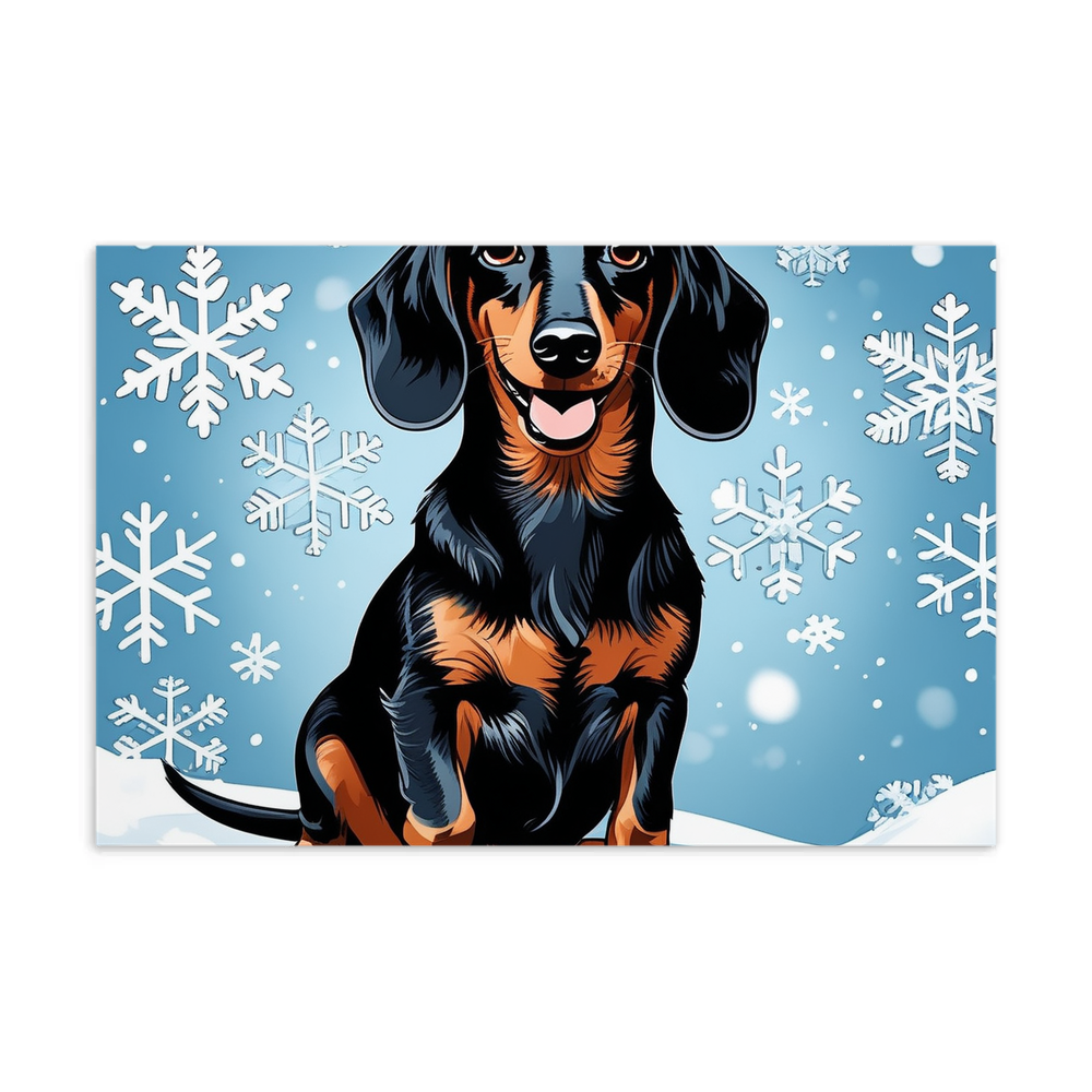 PugMug Custom Black Dachshund Postcard
