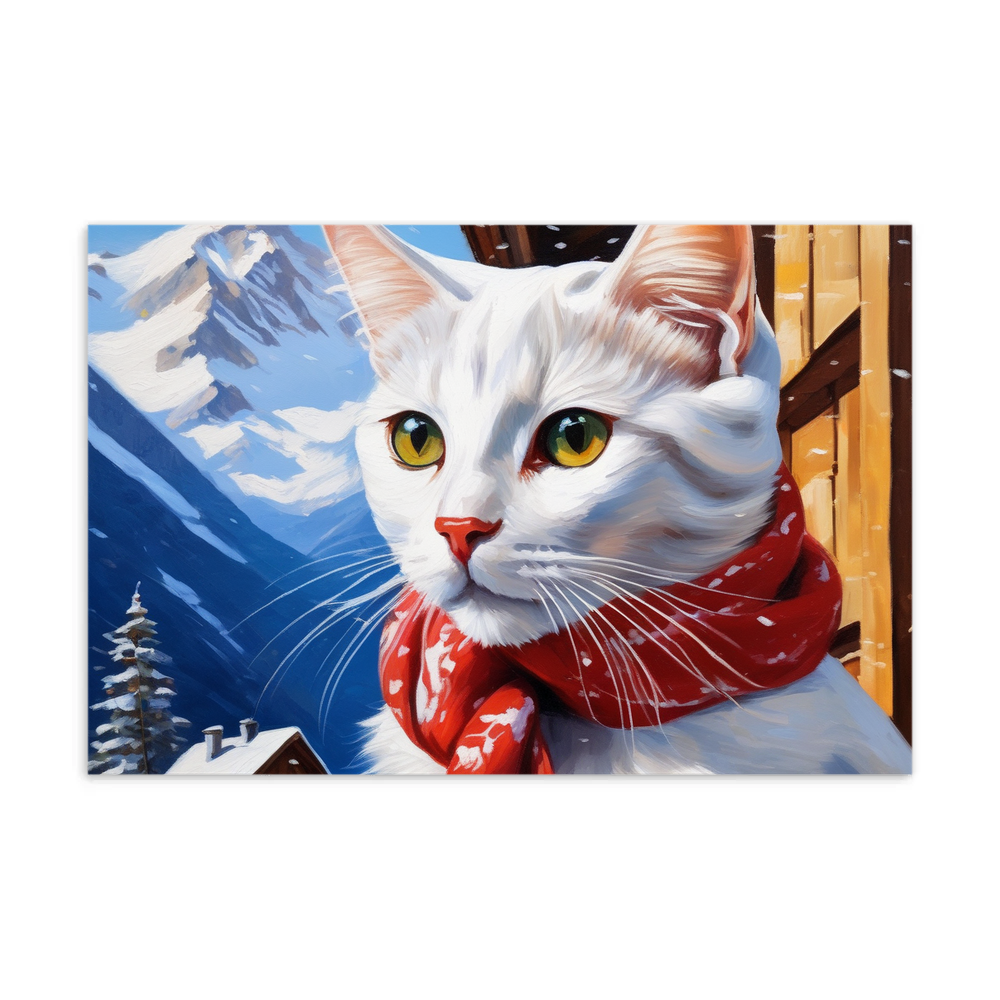 PugMug Custom White Companion Cat Postcard
