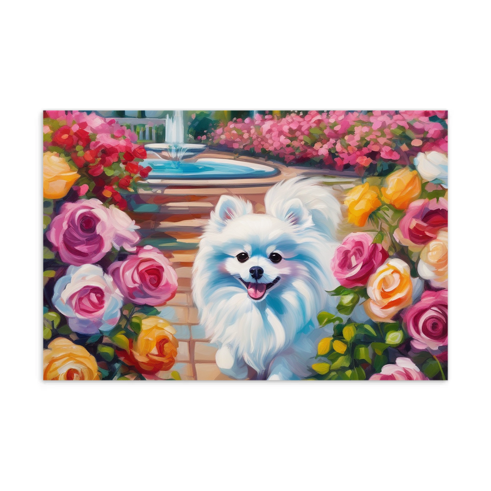 PugMug Custom White Pomeranian Postcard