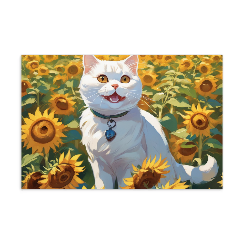 PugMug Custom White Scottish Fold Cat Postcard