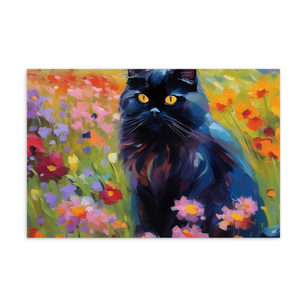 PugMug Custom Black Persian Cat Postcard