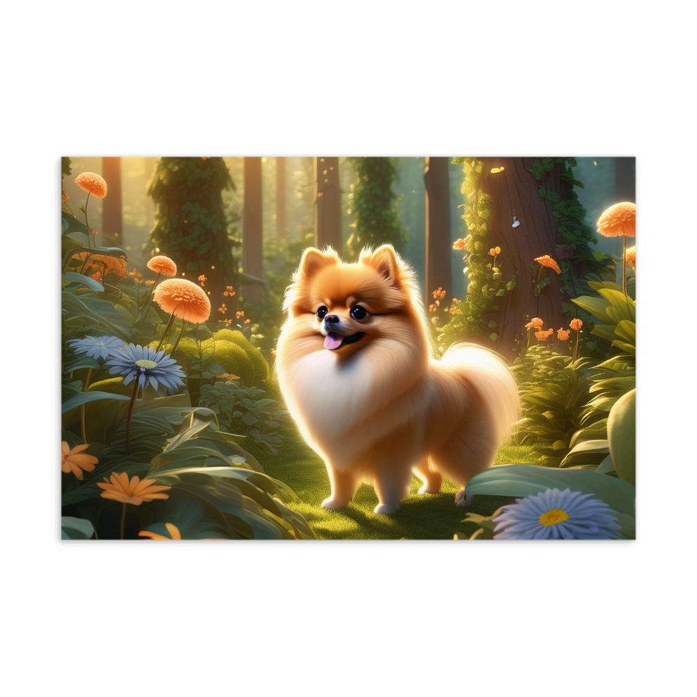 PugMug Custom Tan Pomeranian Postcard
