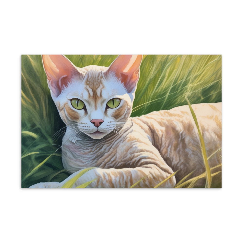 PugMug Custom Tabby Devon Rex Cat Postcard