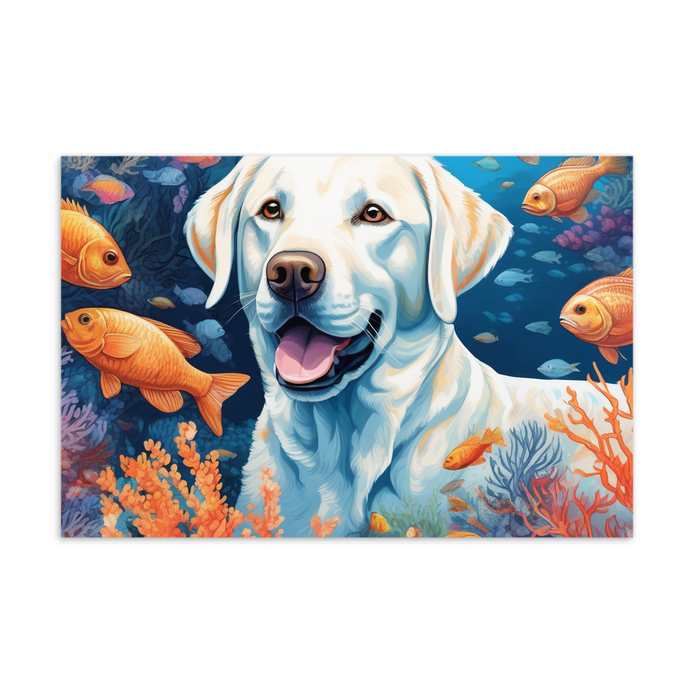 PugMug Custom White Labrador Retriever Postcard
