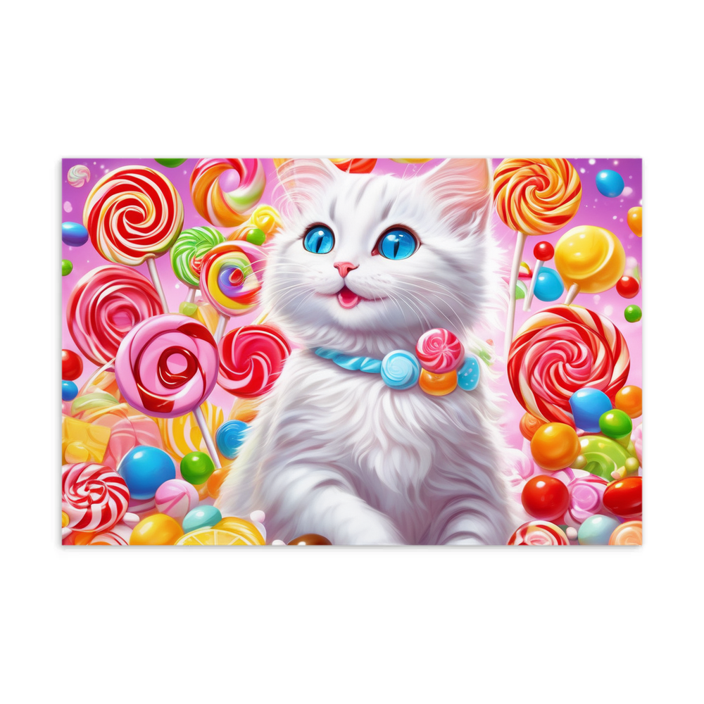 PugMug Custom White Companion Cat Postcard