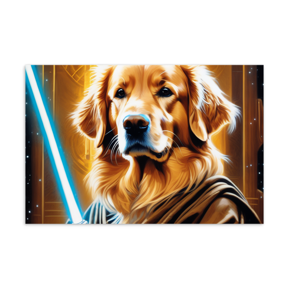 PugMug Custom Golden Retriever Postcard