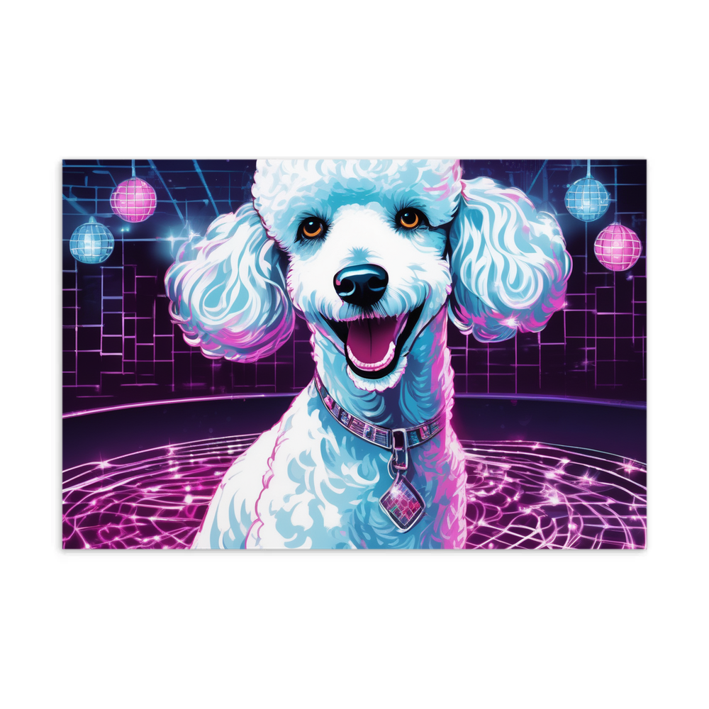 PugMug Custom White Poodle Postcard