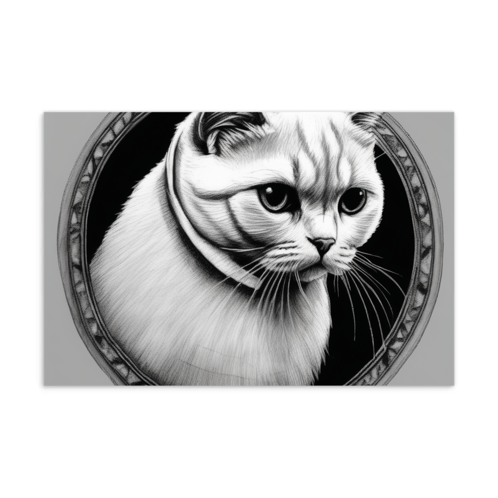 PugMug Custom White Scottish Fold Cat Postcard