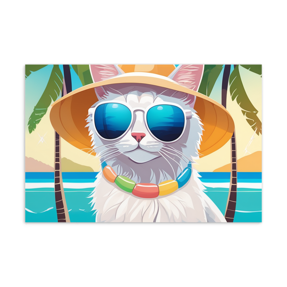 PugMug Custom White Companion Cat Postcard