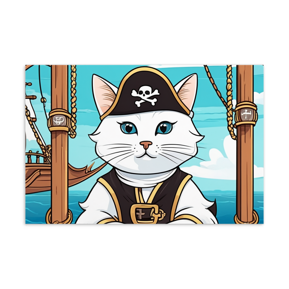 PugMug Custom White Companion Cat Postcard