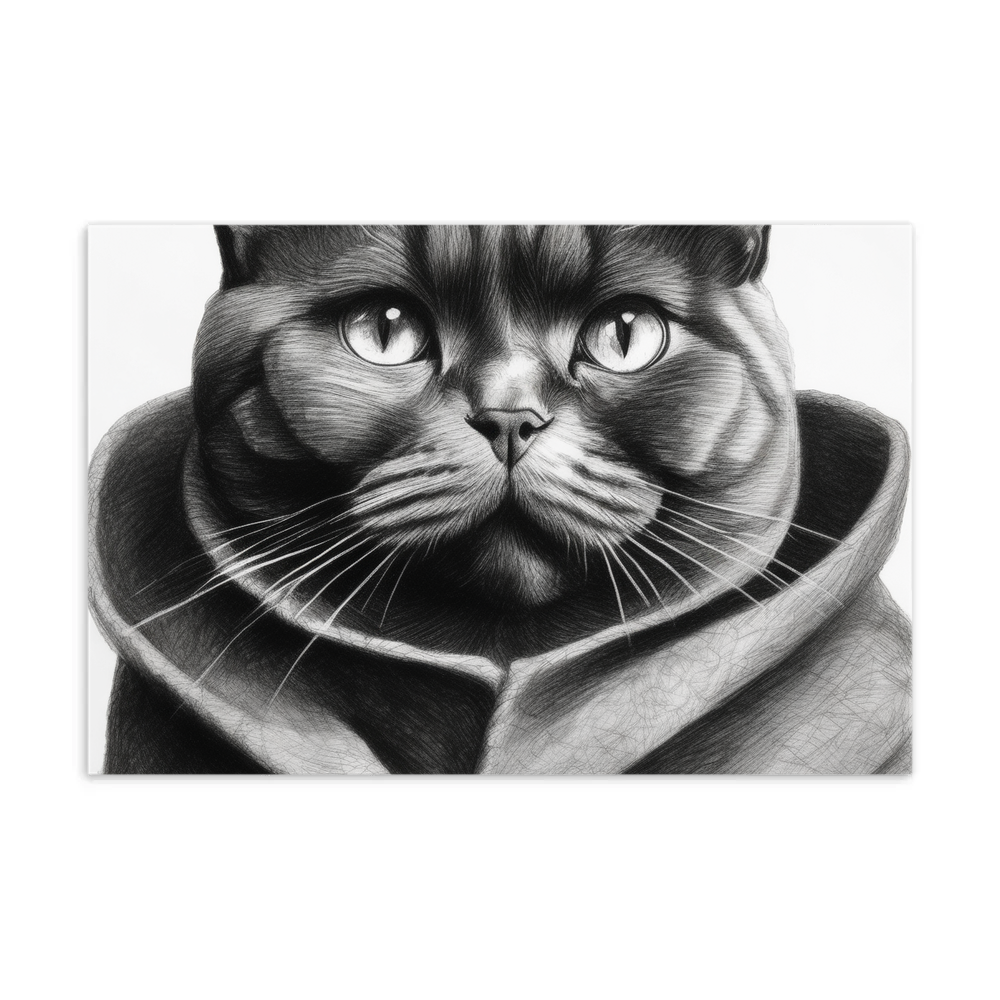PugMug Custom Black British Shorthair Cat Postcard