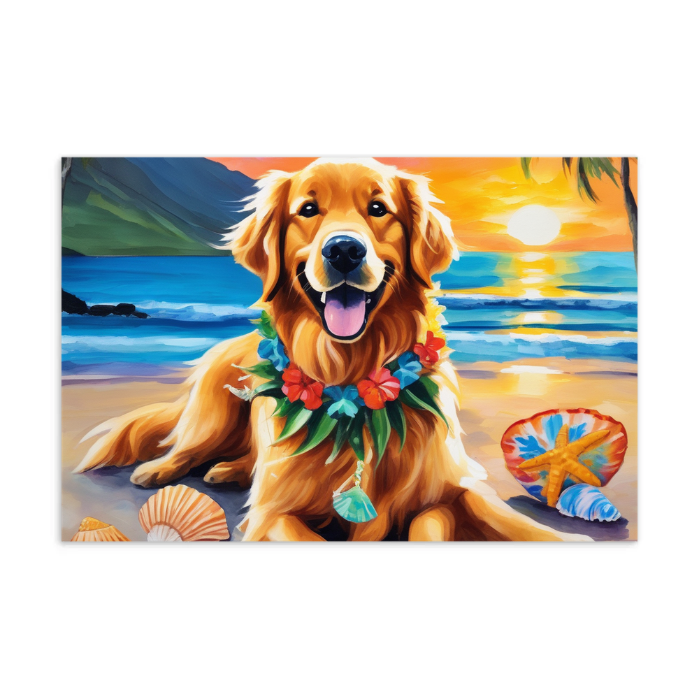PugMug Custom Golden Retriever Postcard
