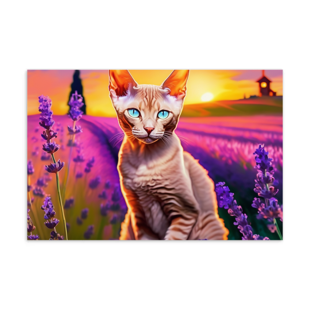PugMug Custom Tabby Devon Rex Cat Postcard