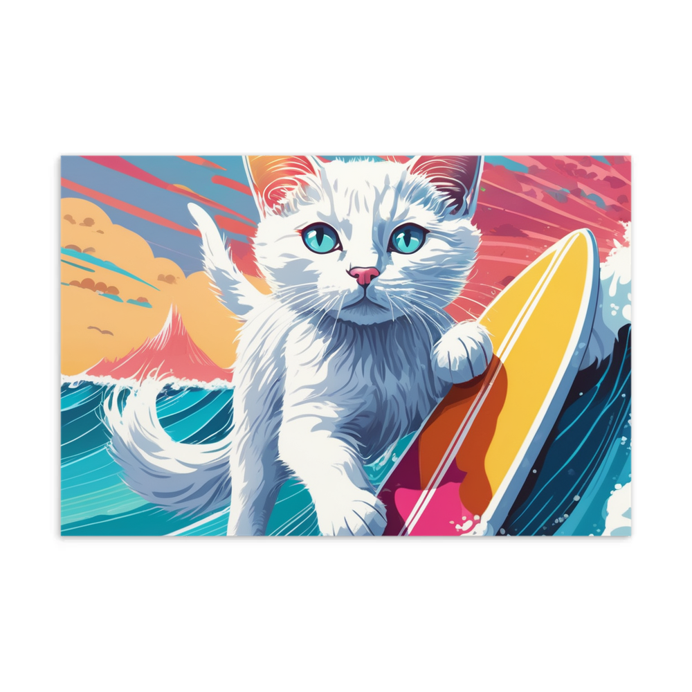 PugMug Custom White Companion Cat Postcard