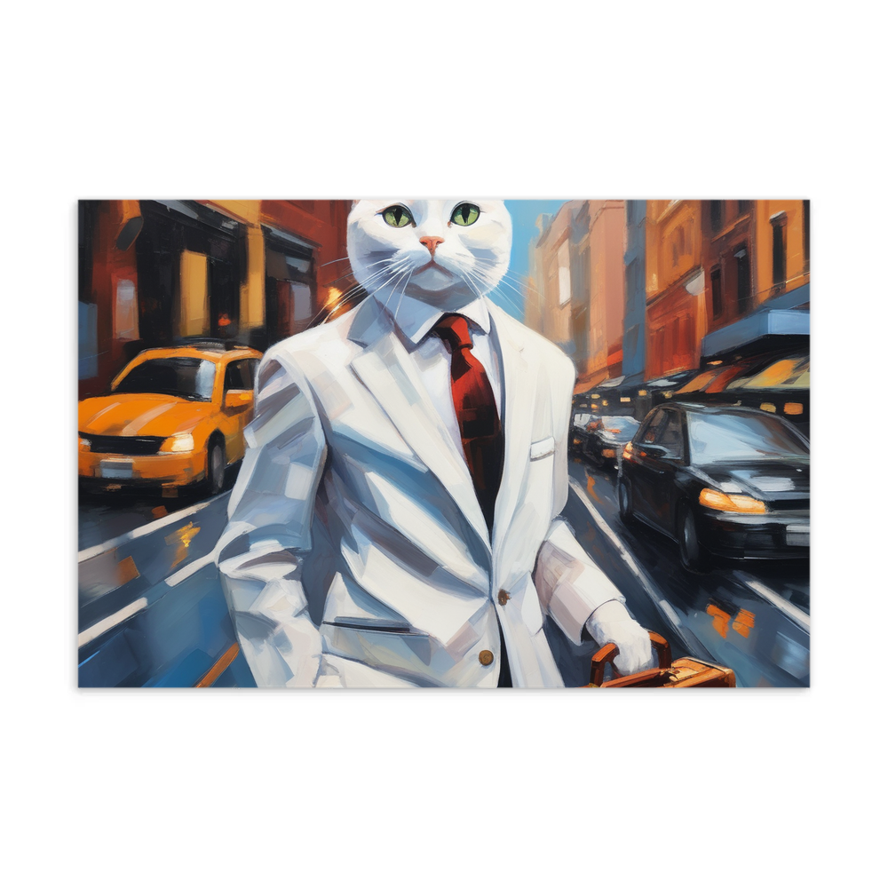 PugMug Custom White Companion Cat Postcard