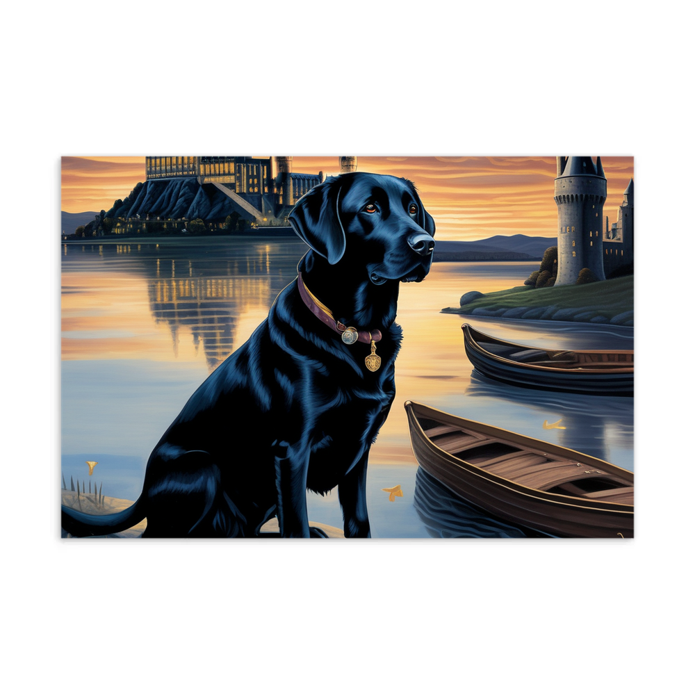 PugMug Custom Black Labrador Retriever Postcard