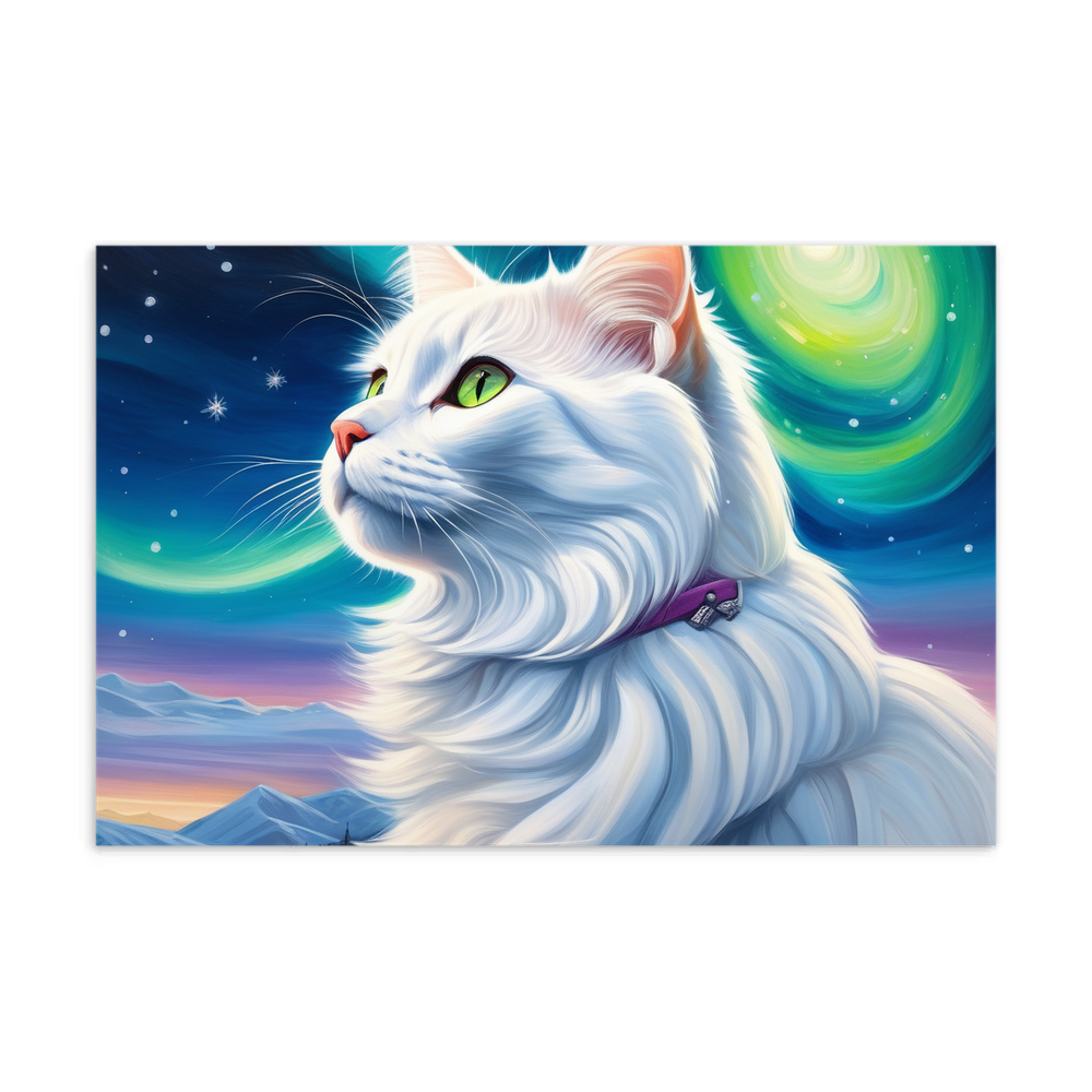 PugMug Custom White Companion Cat Postcard