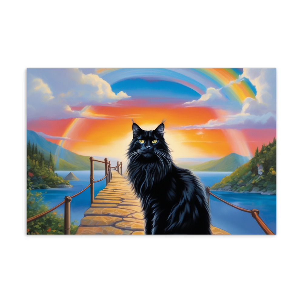 PugMug Custom Black Maine Coon Cat Postcard