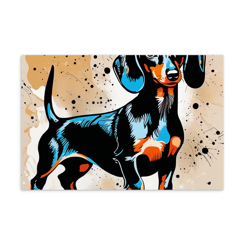 PugMug Custom Black Dachshund Postcard