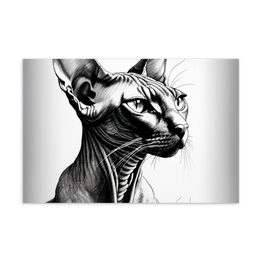 PugMug Custom Black Sphynx Cat Postcard