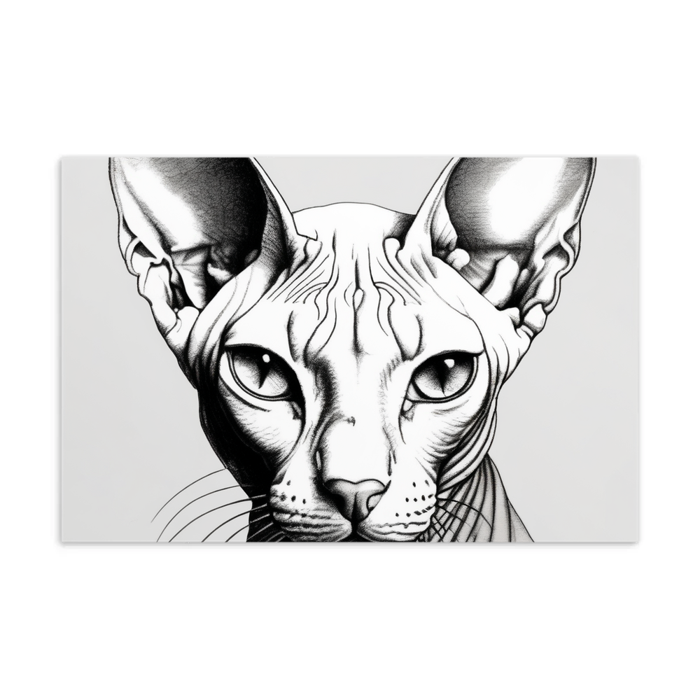 PugMug Custom White Sphynx Cat Postcard