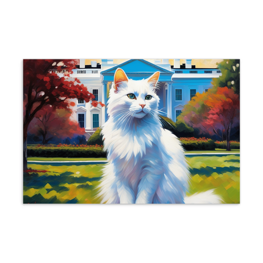 PugMug Custom White Companion Cat Postcard