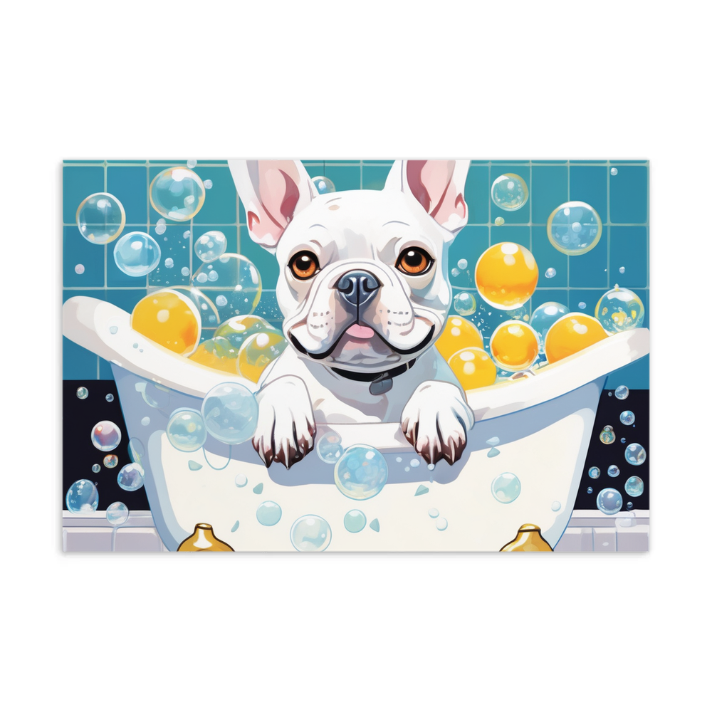 PugMug Custom White French Bulldog Postcard