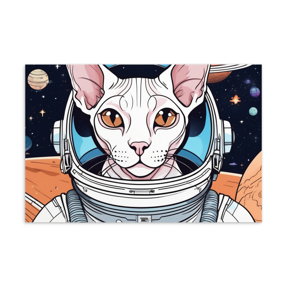 PugMug Custom White Sphynx Cat Postcard