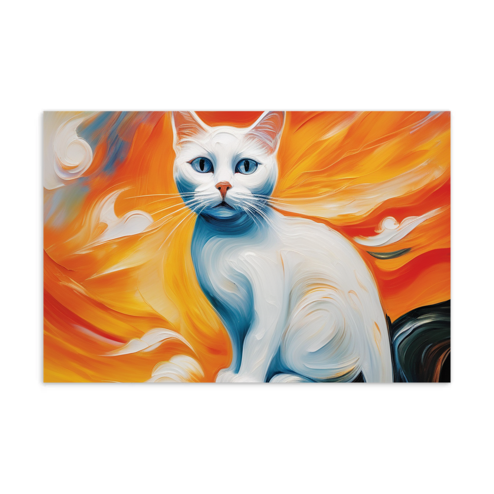 PugMug Custom White Companion Cat Postcard