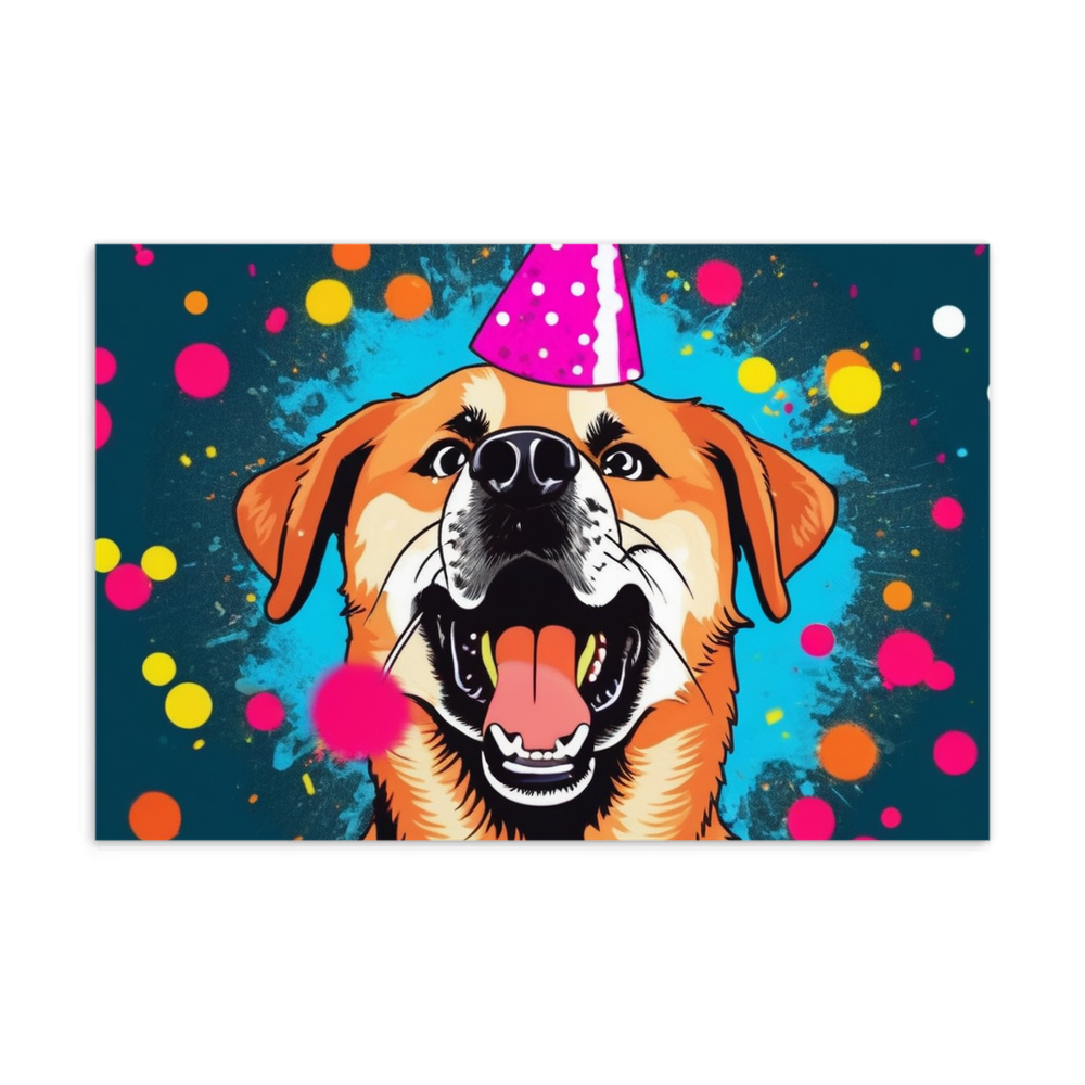 PugMug Custom Blue Postcard