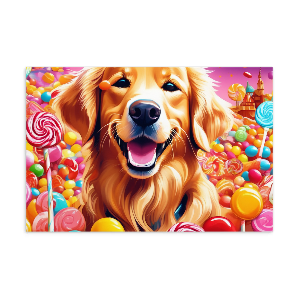 PugMug Custom Golden Retriever Postcard