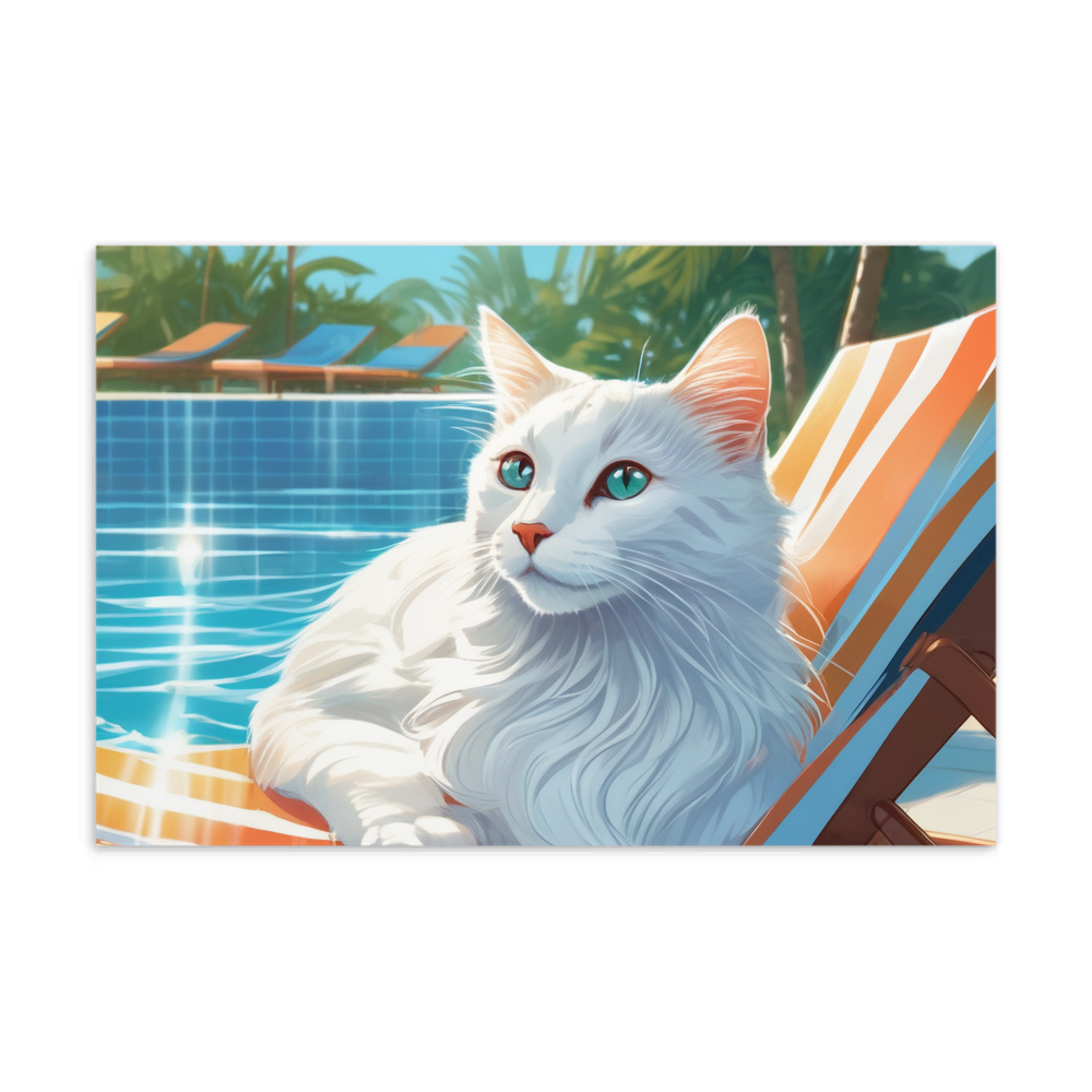 PugMug Custom White Companion Cat Postcard