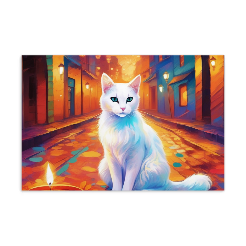 PugMug Custom White Companion Cat Postcard