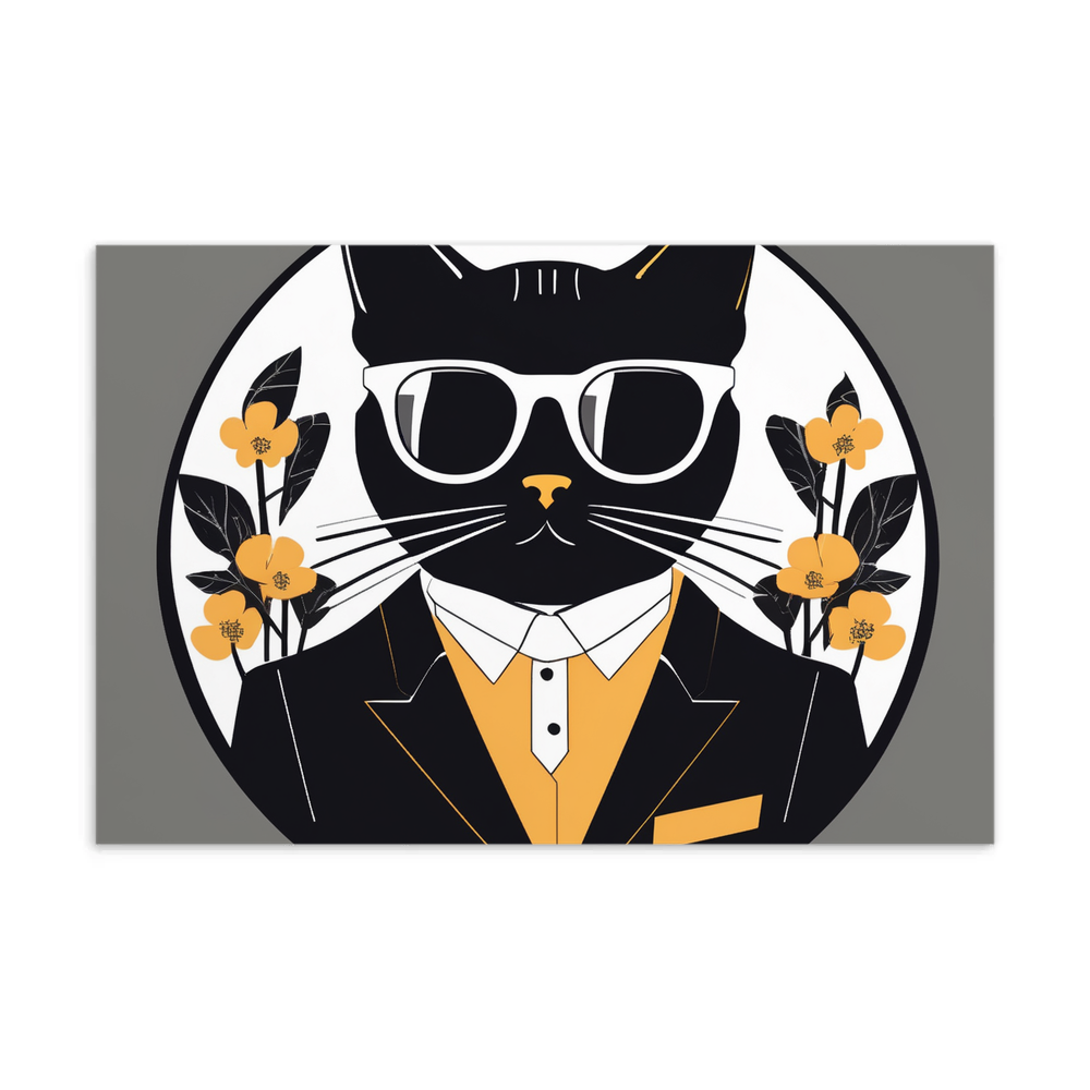 PugMug Custom Black Companion Cat Postcard