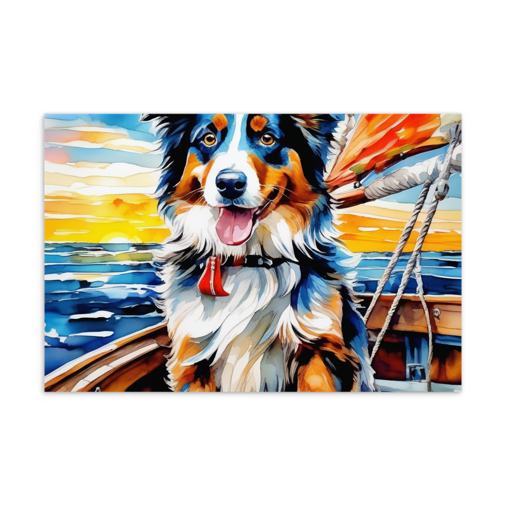 PugMug Custom Australian Shepherd Dog Postcard