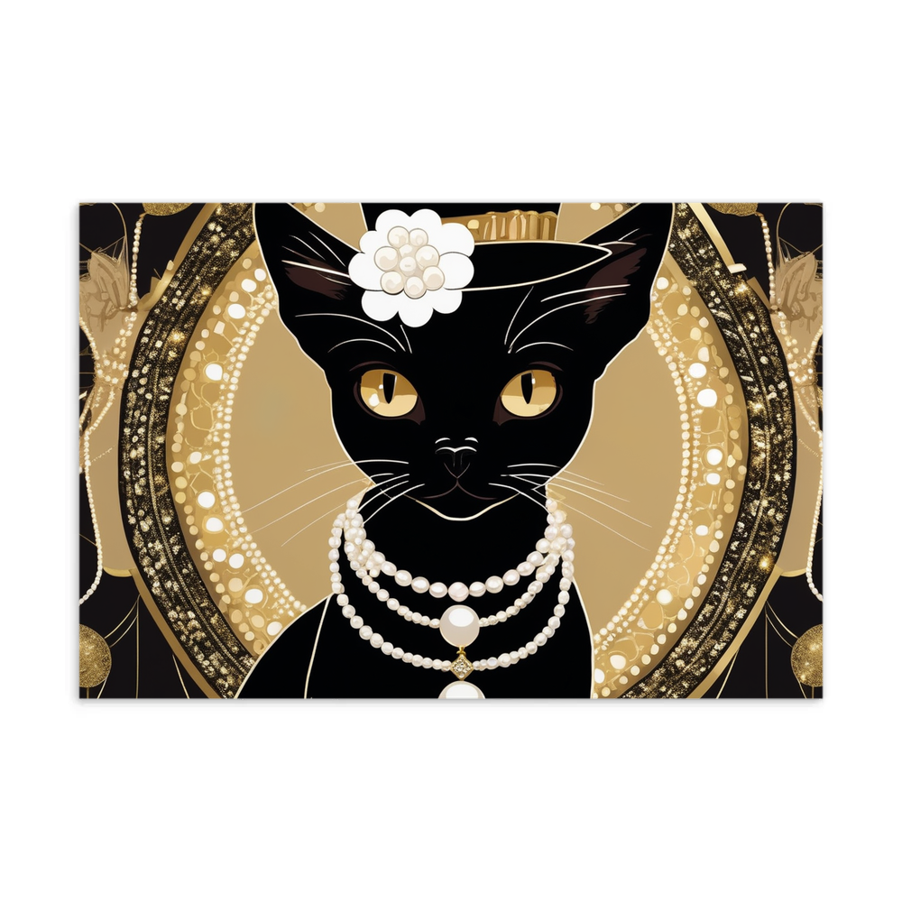 PugMug Custom Black Devon Rex Cat Postcard