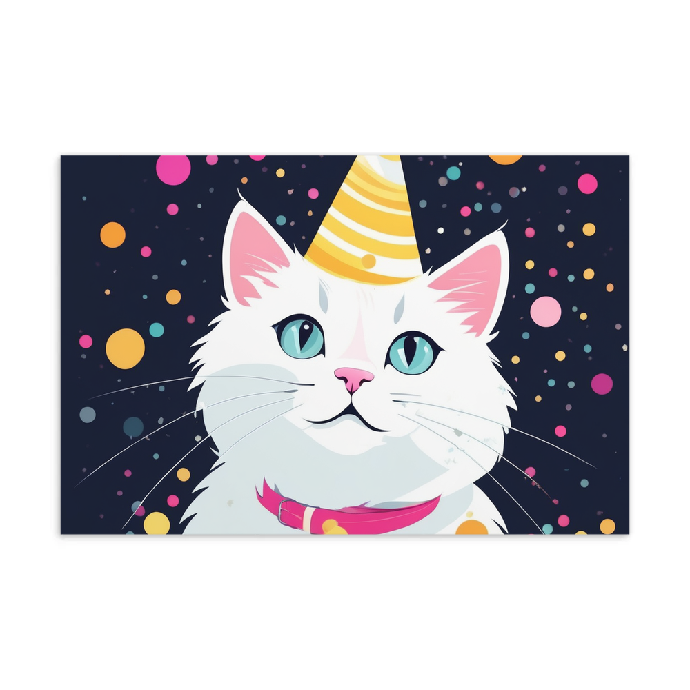 PugMug Custom White Companion Cat Postcard