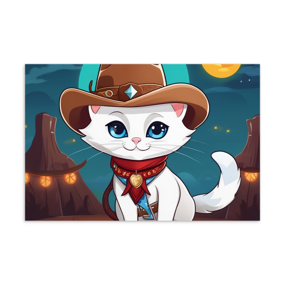 PugMug Custom White Companion Cat Postcard