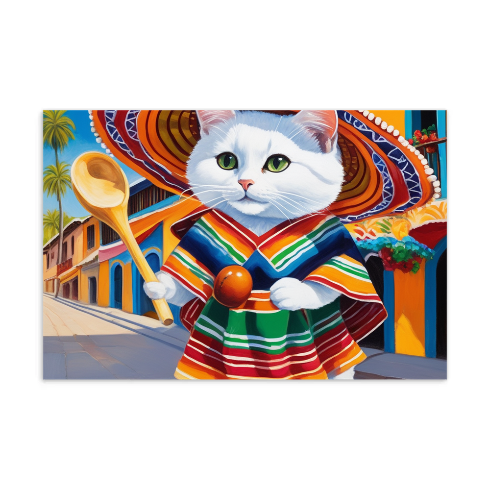 PugMug Custom White Companion Cat Postcard